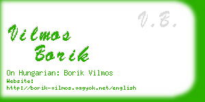 vilmos borik business card